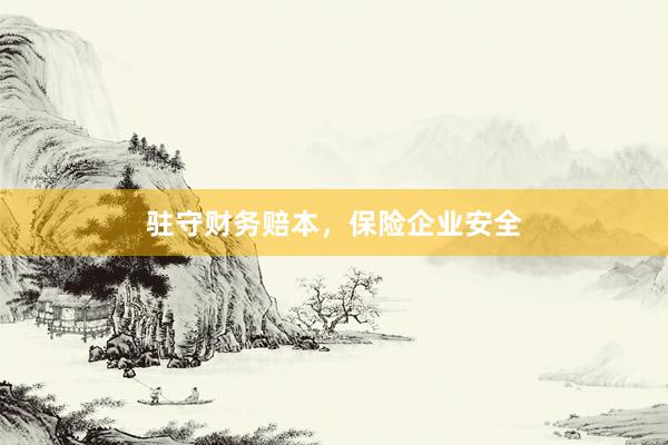 驻守财务赔本，保险企业安全