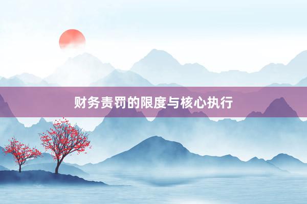 财务责罚的限度与核心执行